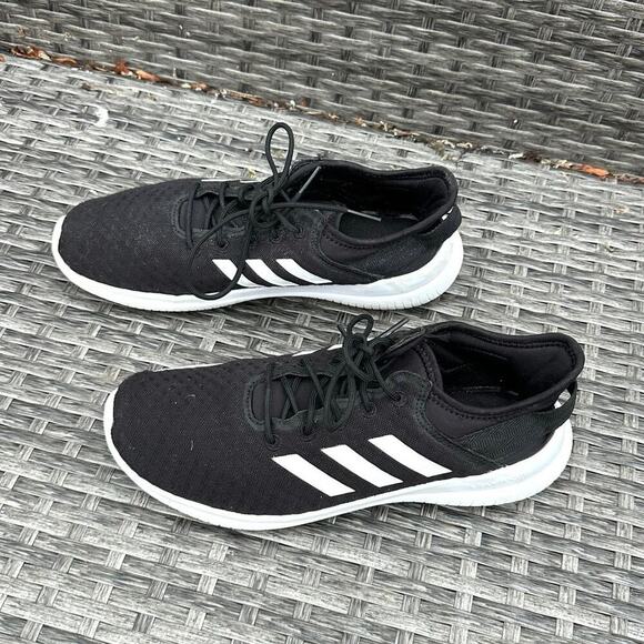 Adidas Women’s Cloudfoam Qt Flex Black White Running Shoes Size 9 - Picture 3 of 11